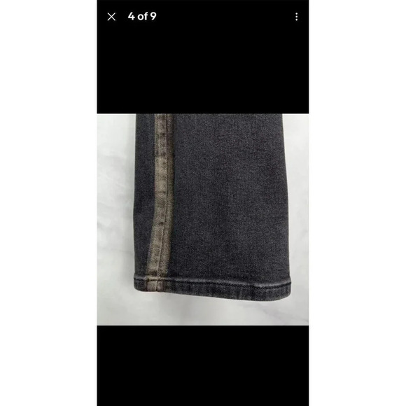 NWT Lane Bryant Signature Fit Slim Straight Jeans Gold Foil Side Stripe Plus 24 - Picture 4 of 10